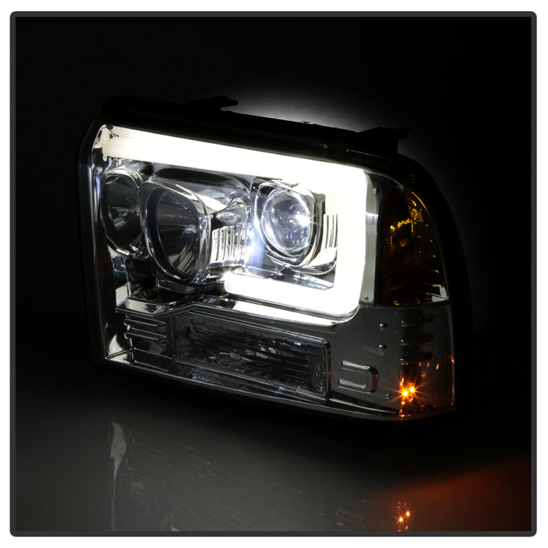 Spyder Platinum Ford F250/350/450 05-07 High-Power LED Module Proj. Headlights-Chrome (PRO-YD-FS05V2 5087904