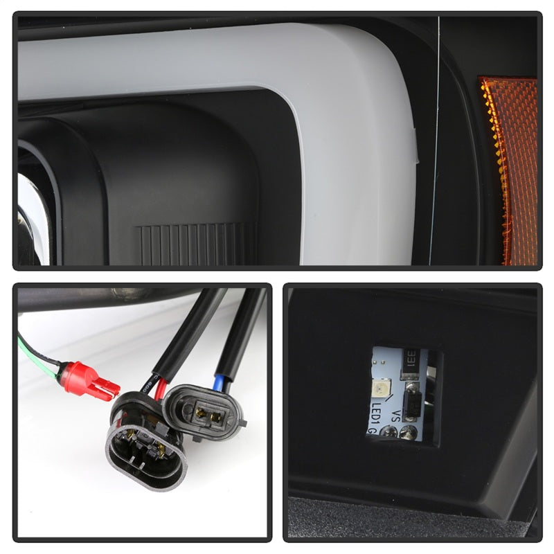 Spyder 07-14 Chevy Suburban/1500/2500/Tahoe V2 Projector Headlights All Blk PRO-YD-CSUB07V2-DRL-BKV2 5085986