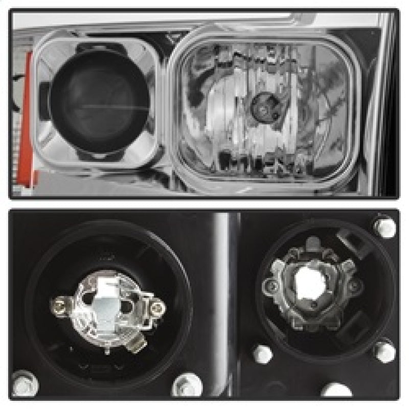 Spyder Dodge Ram 1500 02-05 V2 Projector Headlights - Light Bar DRL - Chrome PRO-YD-DR02V2-LB-C 5084613