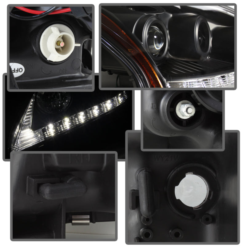 Spyder Lexus RX330 2004-2006 Projector Headlights Halogen Model- DRL LED Blk PRO-YD-LRX35004-DRL-BK 5076779