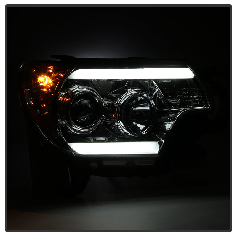 Spyder Toyota Tacoma 12-16 Projector Headlights Light Bar DRL Chrome PRO-YD-TT12-LBDRL-C 5081704