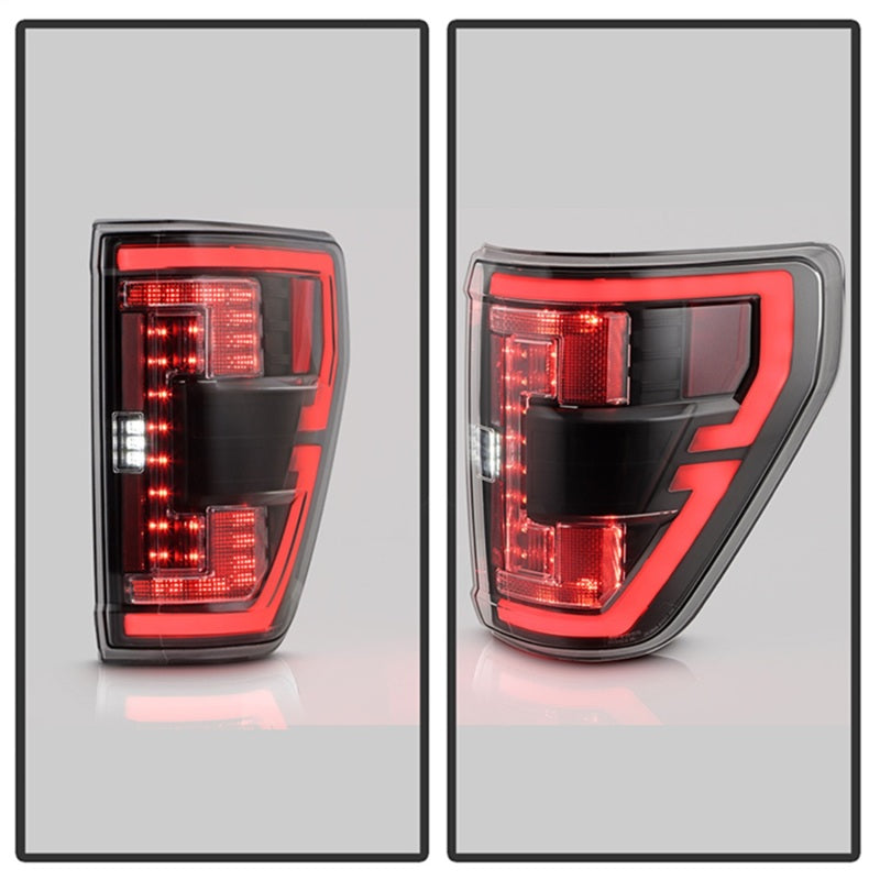 SPYDER 21-23 Ford F150 (Halogen w/ Blind Spot) Full LED Tail Lights - Black (ALT-YD-FF15021HALBS-BK) 5088789