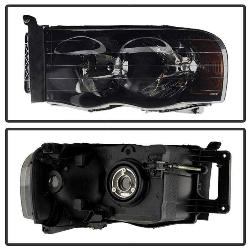 SPYDER Xtune Dodge Ram 1500 02-05 Amber Crystal Headlights HD-JH-DR02-AM-BSM 9030352