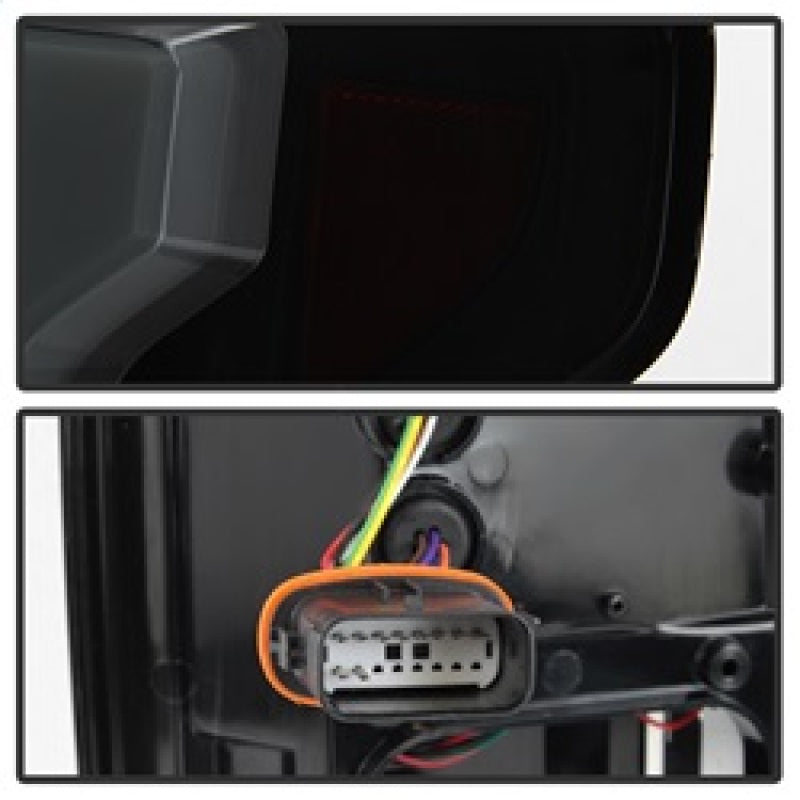 Spyder 15-18 Ford F-150 LED Tail Lights (w/Blind Spot) - Black Smoke (ALT-YD-FF15015BS-LBLED-BSM) 5085337