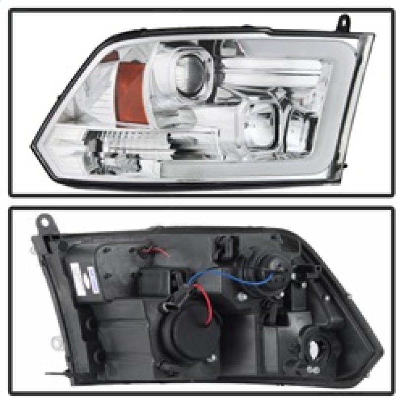 Spyder 09-16 Dodge Ram 1500 V2 Projector Headlights - Halogen - DRL - Chrome (PRO-YD-DR09V2-LBDRL-C) 5084828