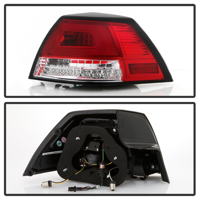 Spyder Pontiac G8 08-09 Version 2 Light Bar LED Tail Lights - Red Clear- ALT-YD-PG808V2-LB-RC 5086075