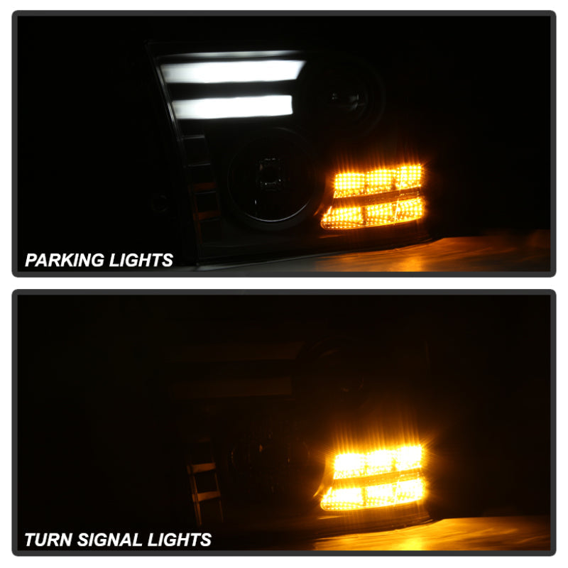 Spyder Dodge Ram 13-15 Projector Headlights Light Bar DRL Black PRO-YD-DR13-LBDRL-BK 5080912