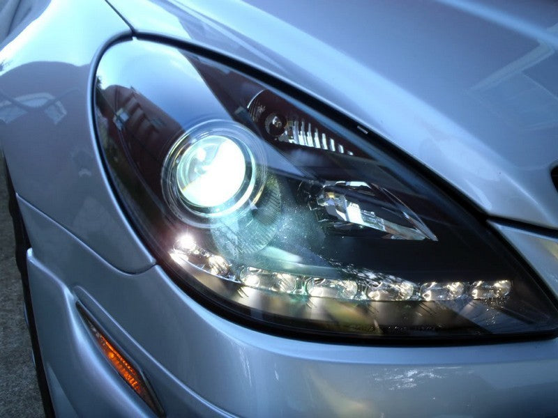 Spyder Mercedes Benz SLK 05-10 Projector Xenon/HID Model- DRL Blk PRO-YD-MBSLK05-HID-DRL-BK 5015006