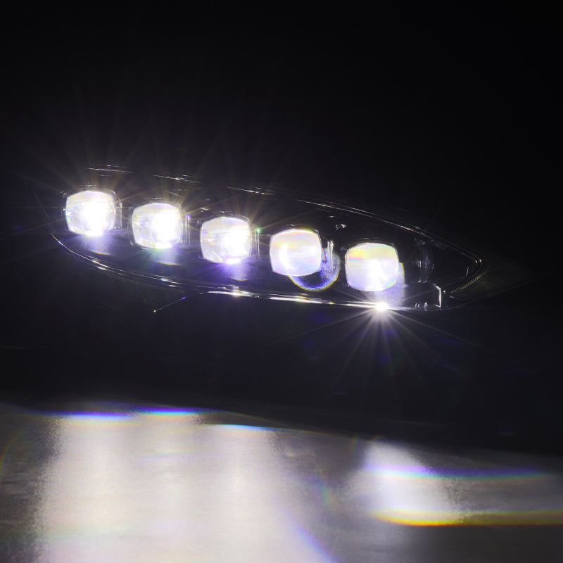 AlphaRex 12-21 Tesla Model S NOVA LED Proj Headlights Alpha-Black w/Actv Light & Seq.Sig / SB DRL 880878 *Discontinued