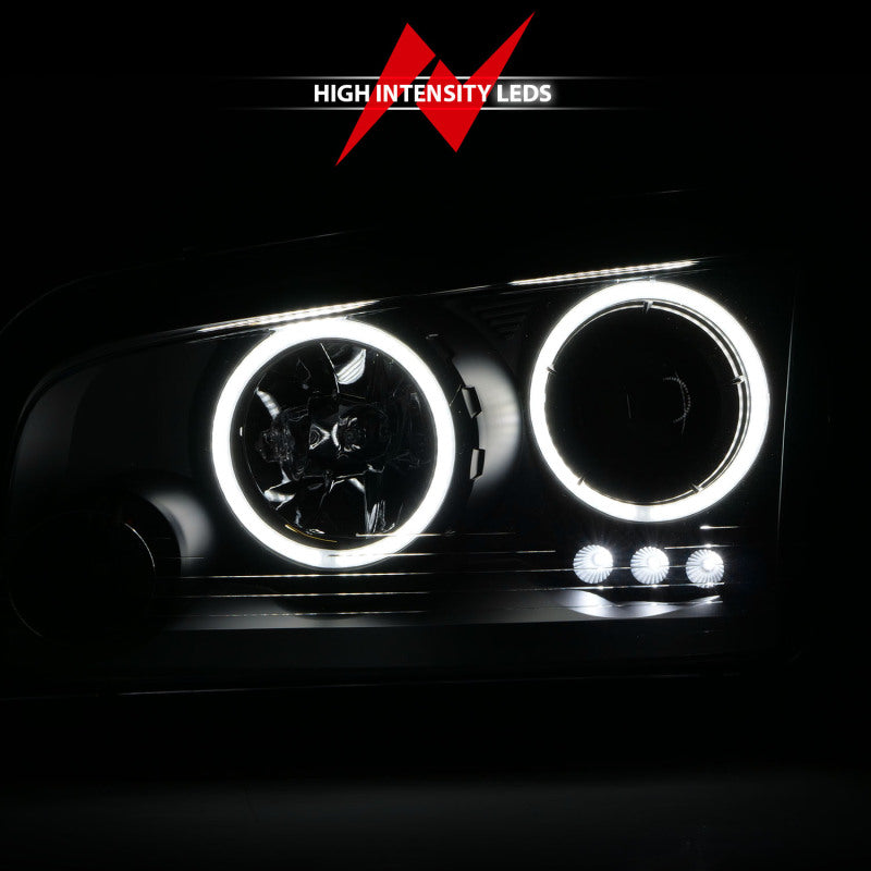 Anzo 2006-2010 Dodge Charger Projector Headlights w/ Halo Chrome (CCFL)