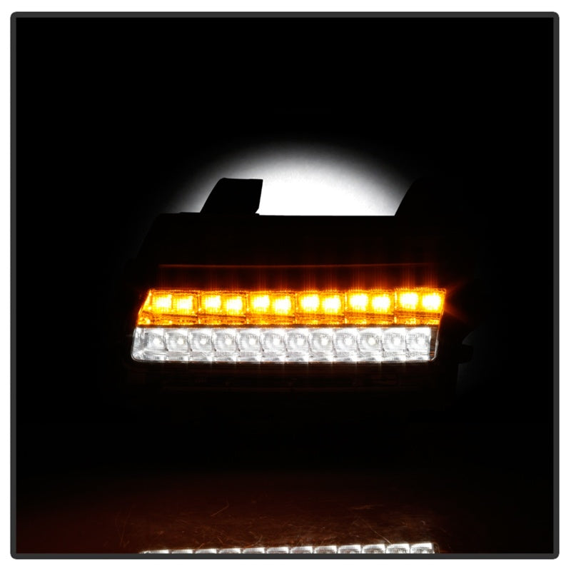 Spyder Jeep Wrangler 2018-2019 (LED Model Only) LED Front Bumper Lights - Sequential Signal - Chrome 5086792