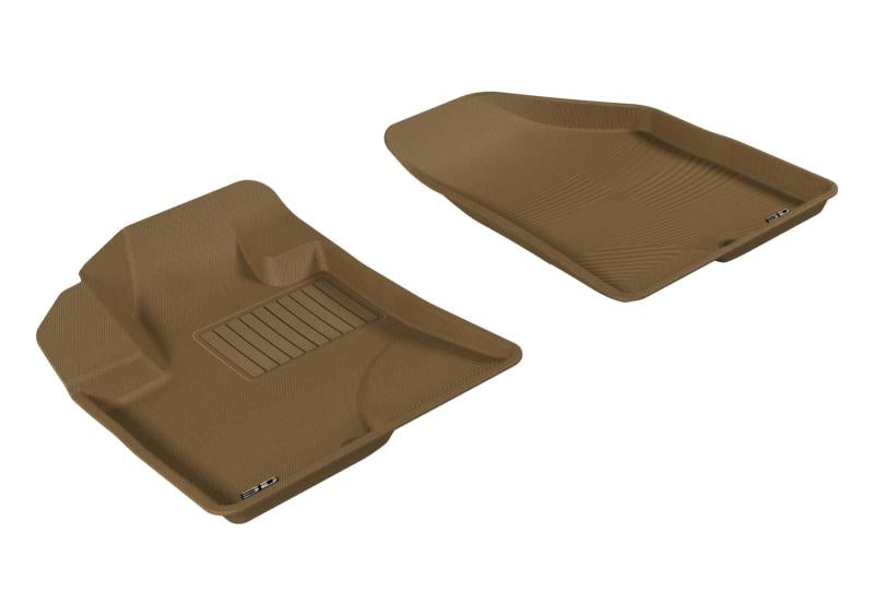 3D MAXpider 2007-2012 Hyundai Veracruz Kagu 1st Row Floormat - Tan L1HY00811502
