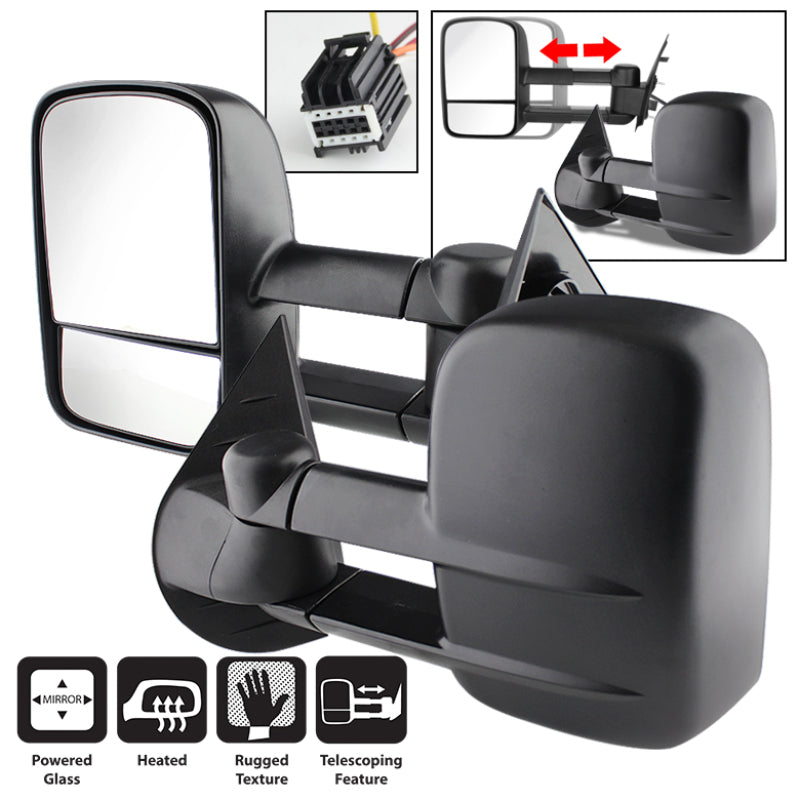 SPYDER Xtune Chevy Silverado 07-12 L&R Manual Extendable Power Heated Adjust Mirror MIR-CSIL07-PW-SET 9935701