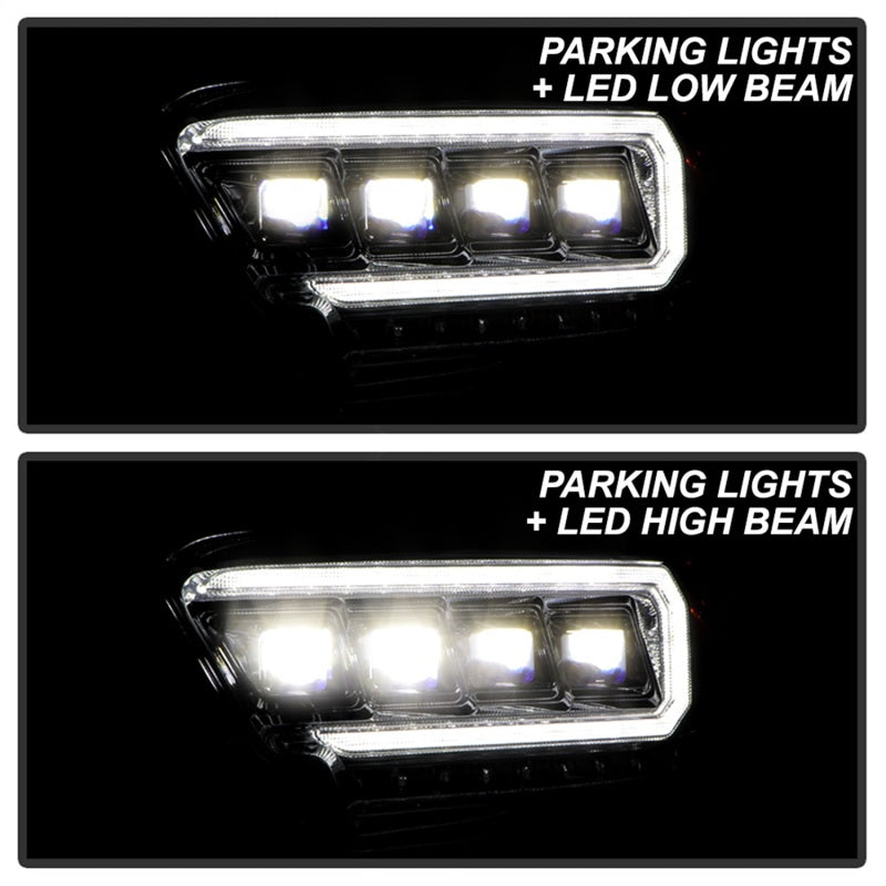 Spyder 16-20 Toyota Tacoma Halogen Model Only High-Power LED Headlights - Chrome PRO-YD-TT16HALAP-C 5088369