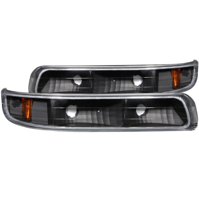 Anzo 1999-2002 Chevrolet Silverado 1500 Euro Parking Lights Black w/ Amber