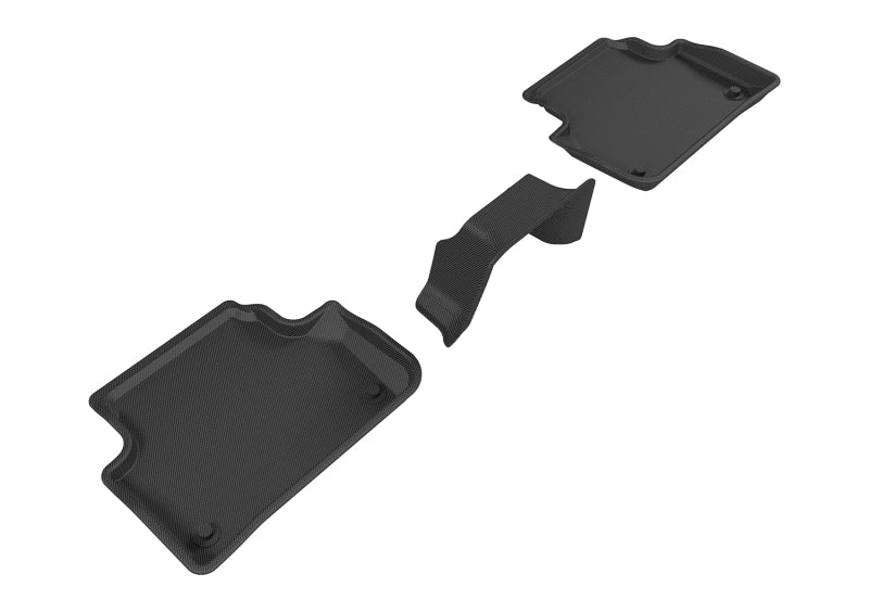 3D MAXpider 2017-2019 Audi A4/S4/A5 Sportback/S5 Sportback Kagu 2nd Row Floormats - Black L1AD04221509
