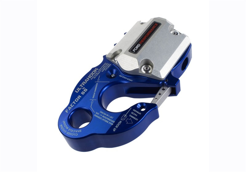Ford Racing Factor 55 UltraHook w/Rope Guard - Blue M-1821-UHB