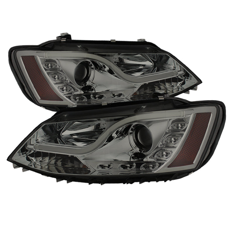 Spyder Volkswagen Jetta 11-14 Projector Headlights Halogen Light Tube DRL Smke PRO-YD-VJ11-LTDRL-SM 5073655
