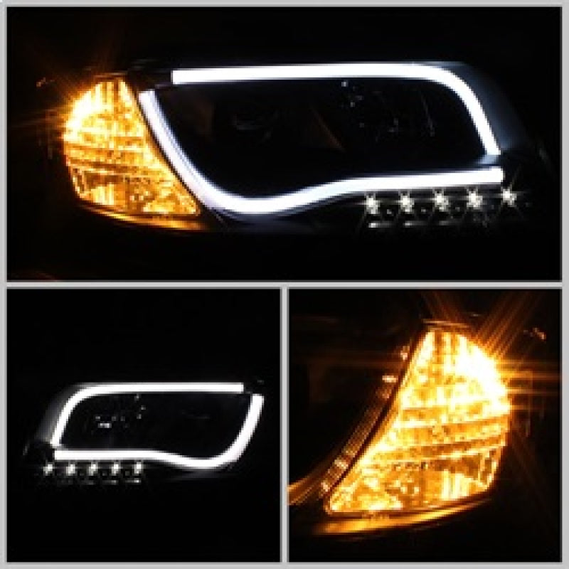 Spyder Audi A6 02-04 Projector Headlights Halogen ModelLight Tube DRL Blk PRO-YD-ADA601-LTDRL-BK 5071873