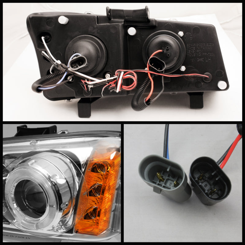 Spyder Chevy Silverado 1500 03-06 Projector Headlights LED Halo LED Ambr Reflctr Ch PRO-YD-CS03-AM-C 5009463