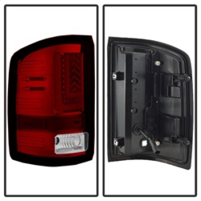 Spyder GMC Sierra 2016-2017 Light Bar LED Tail Lights - Red Clear ALT-YD-GS16-LED-RC 5083807
