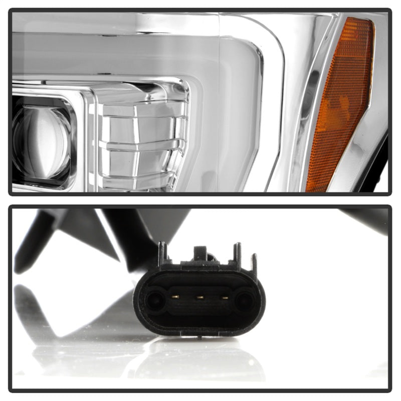 Spyder Ford F250/350/450 11-16 V2 High-Power LED Headlights-White Light Bar-Chrome PRO-YD-FS11V2PL-C 5087881