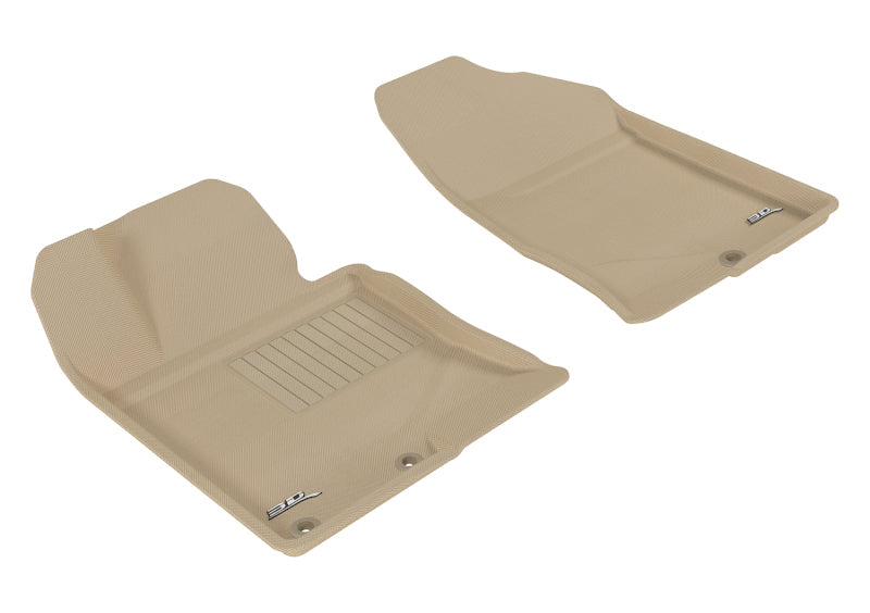 3D MAXpider 2011-2014 Hyundai Sonata/2015 Sonata Hybrid Kagu 1st Row Floormat - Tan L1HY03811502