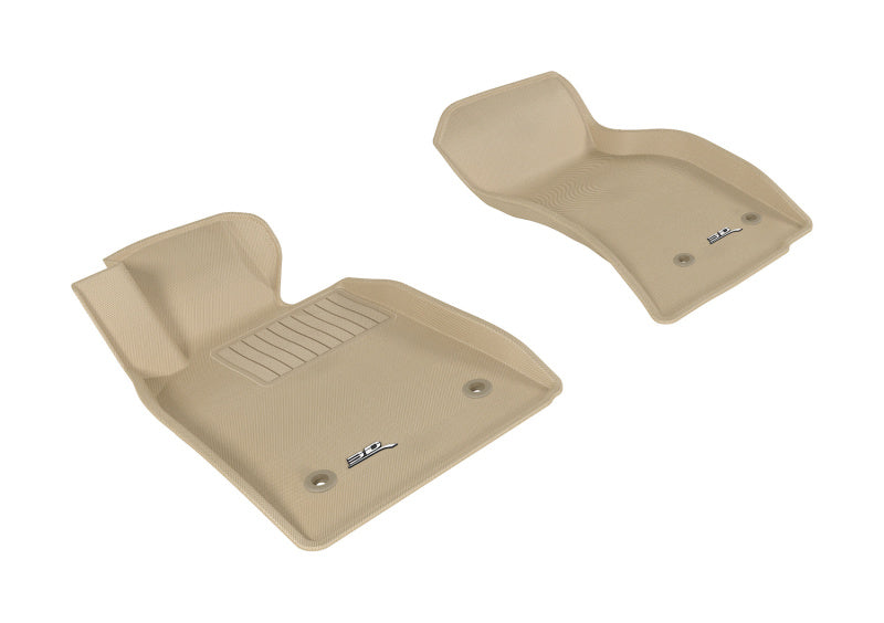 3D MAXpider 2013-2019 Cadillac ATS/ATS-V Kagu 1st Row Floormat - Tan L1CD00611502