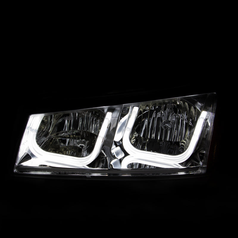 Anzo 2003-2006 Chevrolet Silverado 1500 Projector Headlights w/ U-Bar Chrom