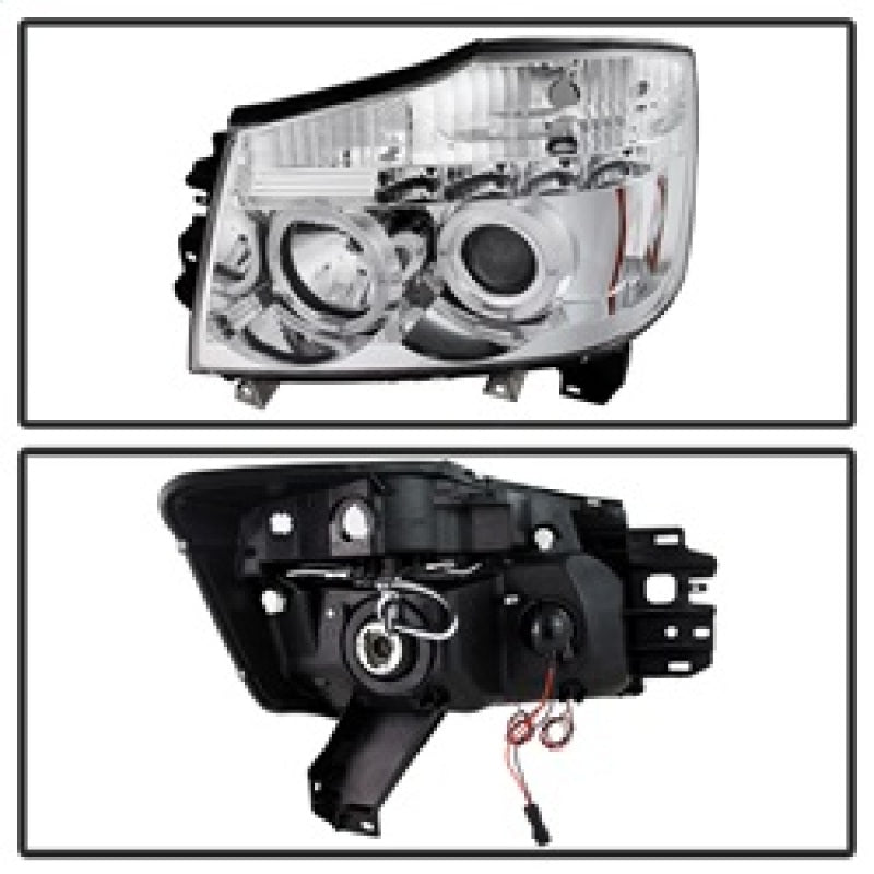 Spyder Nissan Titan 04-14/Armada 04-07 Projector Headlights LED Halo LED Chrm PRO-YD-NTI04-HL-C 5011589