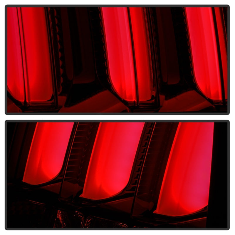 Spyder 05-09 Ford Mustang (Red Light Bar) LED Tail Lights - Smoke ALT-YD-FM05V3-RBLED-SM 5086723