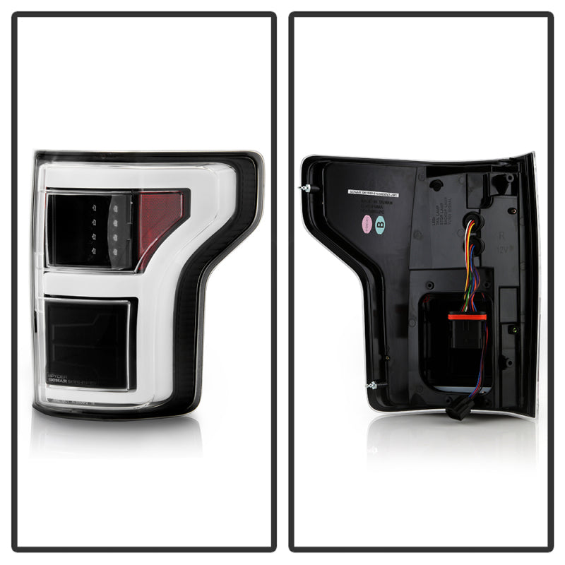 SPYDER 18-20 Ford F150 w/ Rear Blind Spot LED Tail Lights - Black (ALT-YD-FF15018BS-LED-BK) 5088550