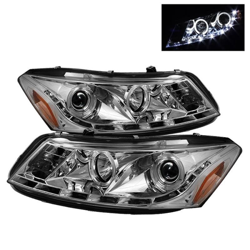 Spyder Honda Accord 08-12 4Dr Projector Headlights- LED Halo DRL Chrm PRO-YD-HA08-4D-HL-C 5010674