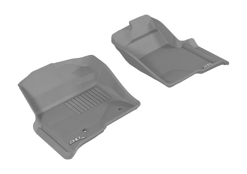 3D MAXpider 2010-2014 Ford F-150 Regular/Supercab/Supercrew Kagu 1st Row Floormat - Gray L1FR07211501
