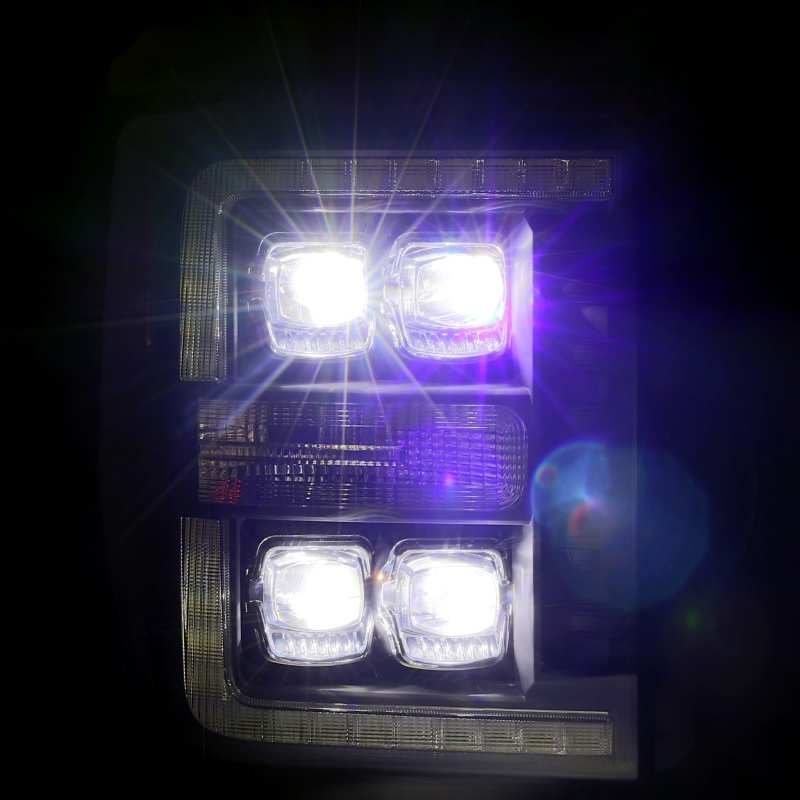 AlphaRex 11-16 Ford F-350 SD NOVA LED Proj Headlights Plank Style Chrm w/Activ Light/Seq Signal 880148 *Discontinued