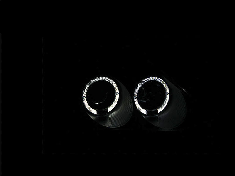 Anzo 2002-2004 Honda Civic Projector Headlights w/ Halo Black