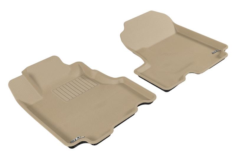 3D MAXpider 2007-2011 Honda CR-V Kagu 1st Row Floormat - Tan L1HD00611502