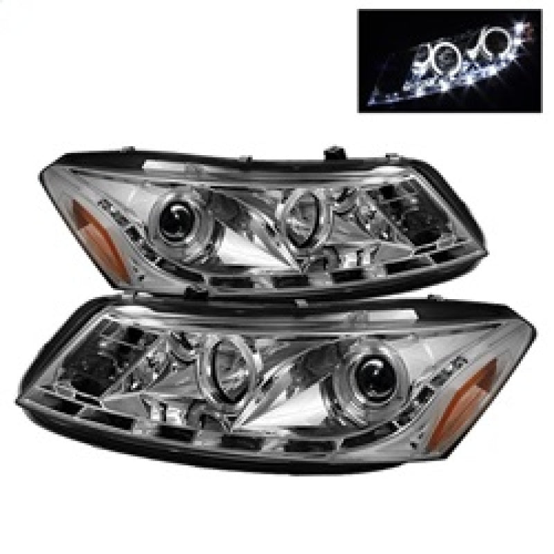 Spyder Honda Accord 08-12 4Dr Projector Headlights- LED Halo DRL Chrm PRO-YD-HA08-4D-HL-C 5010674