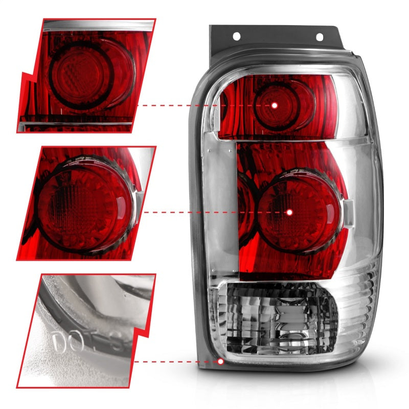 Anzo FORD EXPLORER 98-01 / MOUNTAINEER 98-01 TAIL LIGHTS CHROME