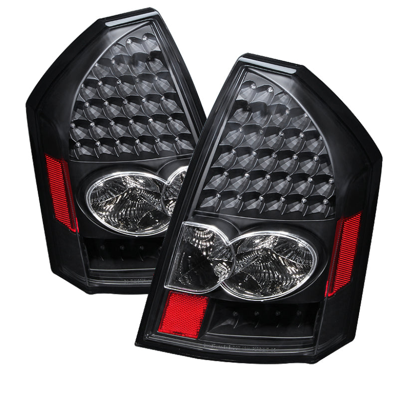 SPYDER Xtune Chrysler 300C 05-07 LED Tail Lights Black ALT-JH-C305-LED-BK 9027512