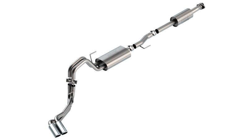 Borla F-150 2021 3.3L CC SB EC STB XL/XLT/Lariat/KR/Plnm/LTD 3/2.25 DSE Cat-Back ATAK Chrome Tips 140881