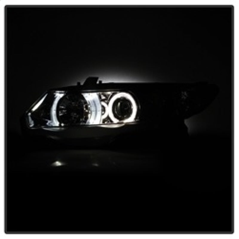 Spyder Honda Civic 06-08 2Dr Projector Headlights LED Halo Chrome High H1 Low H1 PRO-YD-HC06-2D-HL-C 5010797