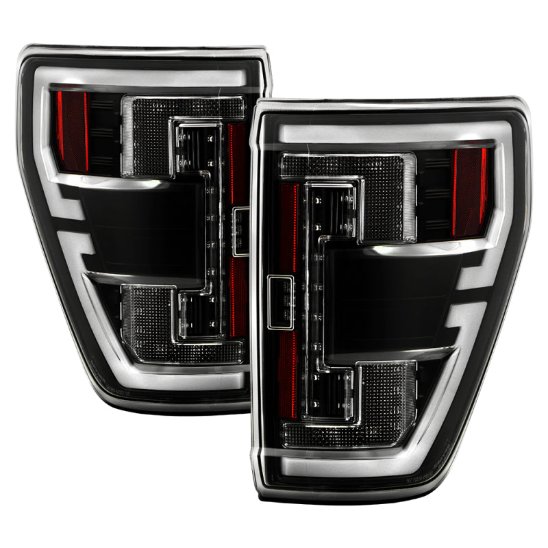 SPYDER 21-23 Ford F150 (Factory Halogent) Light Bar LED Tail Lights - Black (ALT-YD-FF15021HAL-BK) 5088772