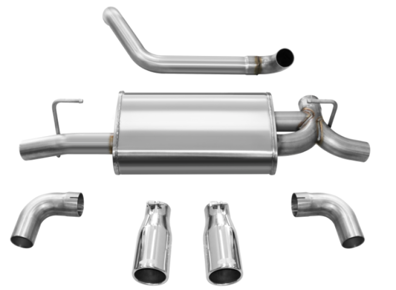 Corsa Performance Corsa 18+ Jeep Wrangler JL 2.5in Dual Rear Exit Polished Tips Sport Ax