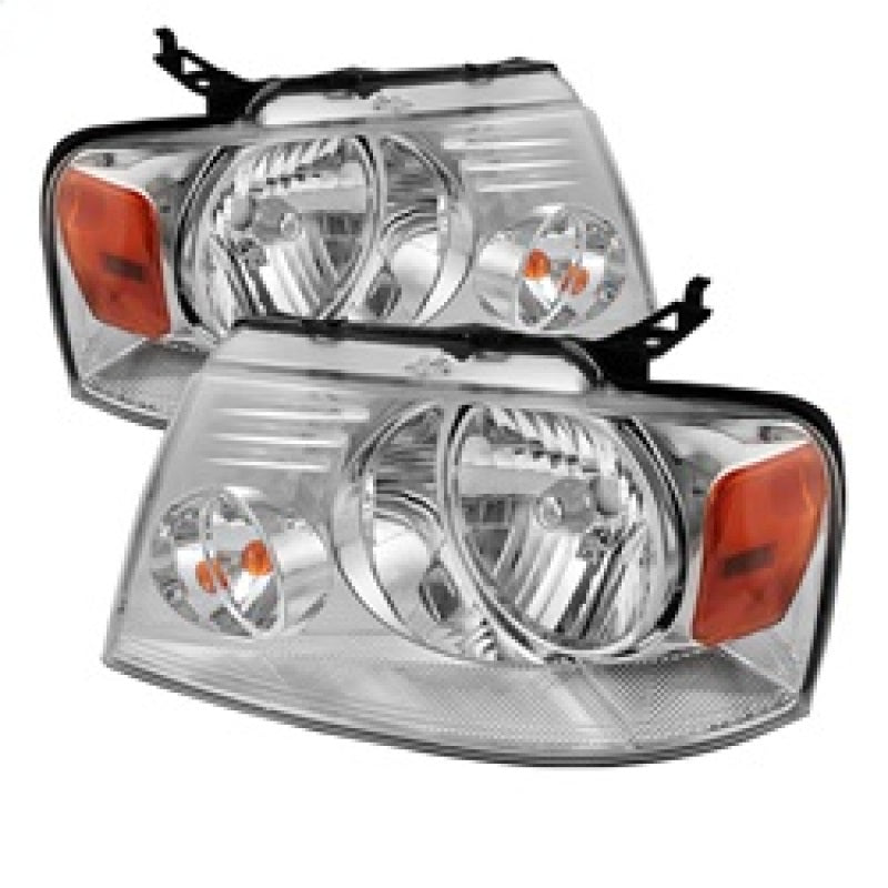SPYDER Xtune Ford F150 04-08 Amber Crystal Headlights Chrome HD-JH-FF15004-AM-C 5069825