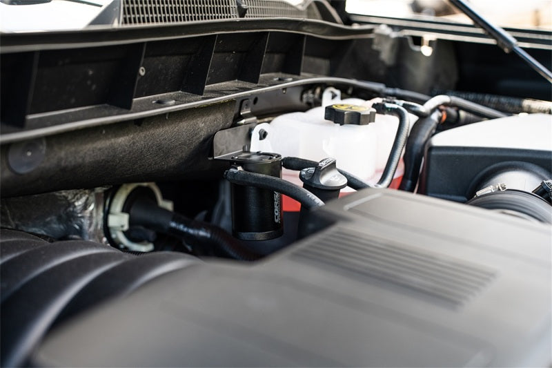 CORSA Performance Corsa 19-22 Silverado/Sierra & 21-22 Tahoe/Suburban/Yukon/Denali Aluminum Oil Catch Can w/ Bracket CC0011