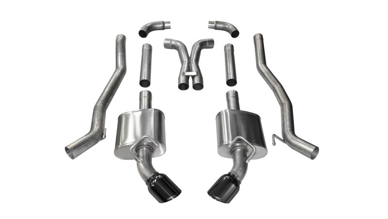 Corsa Performance 10-15 Chevrolet Camaro SS 6.2L V8 Manual Black Xtreme 3" Cat-Back