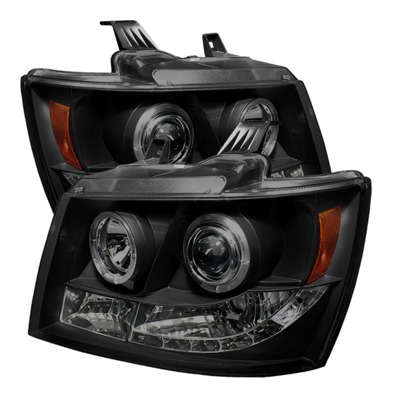 Spyder Chevy Suburban 1500 07-14 Projector Headlights LED Halo LED Blk Smke PRO-YD-CSUB07-HL-BSM 5078346