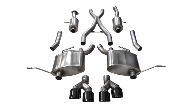 Corsa 14-21 Jeep Grand Cherokee 3.6L V6 Black Sport Cat-Back Exhaust 14984BLK