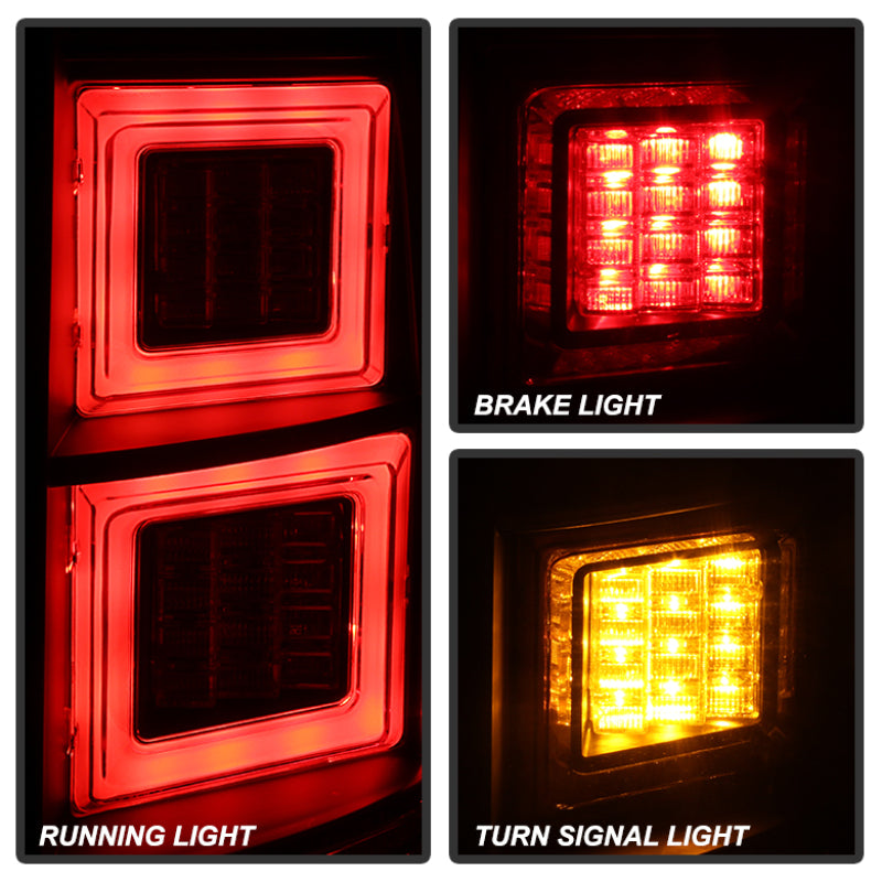 Spyder Land Rover Discovery LR4 10-14 Light Bar LED Tail Lights Black ALT-YD-LRDLR410-LBLED-BK 5080936